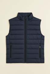 Men's Navy Quilted Puffer Gilet